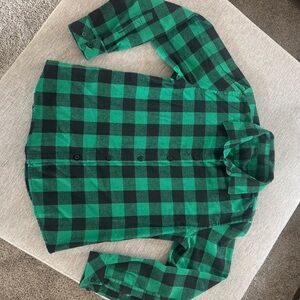 Green and Black Checkered Shirt